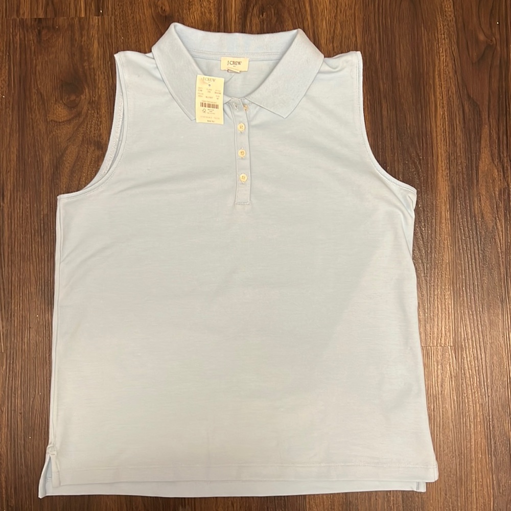 NWT J. Crew Sleeveless Collared Shirt